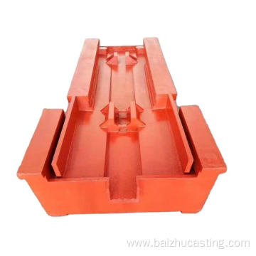 Large cast iron machine tool base